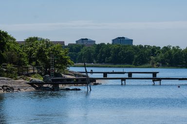 Small boat docks without boats