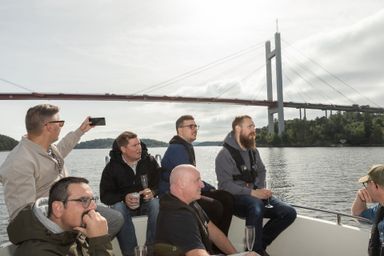 Part of the team during boat ride